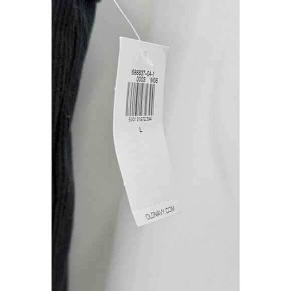 NWT Old Navy‎ Black Ruffle Sleeveless V-Neck Ribbed Stretch Top Sz L Boho - Picture 4 of 9